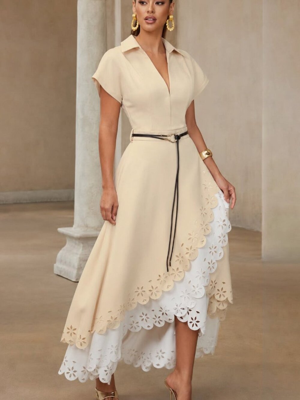 "Mi Lady" Broderie Anglaise Elegant Dress